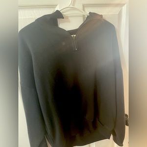 Black Quarter-Zip Sweater